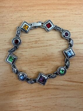 Silpada Sterling Silver and Multi Gemstone Bracelet